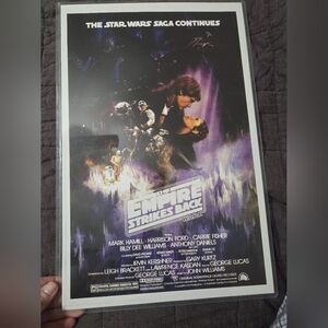 Star Wars Empire Strikes Back Mini Replica Poster In Protective Sleeve